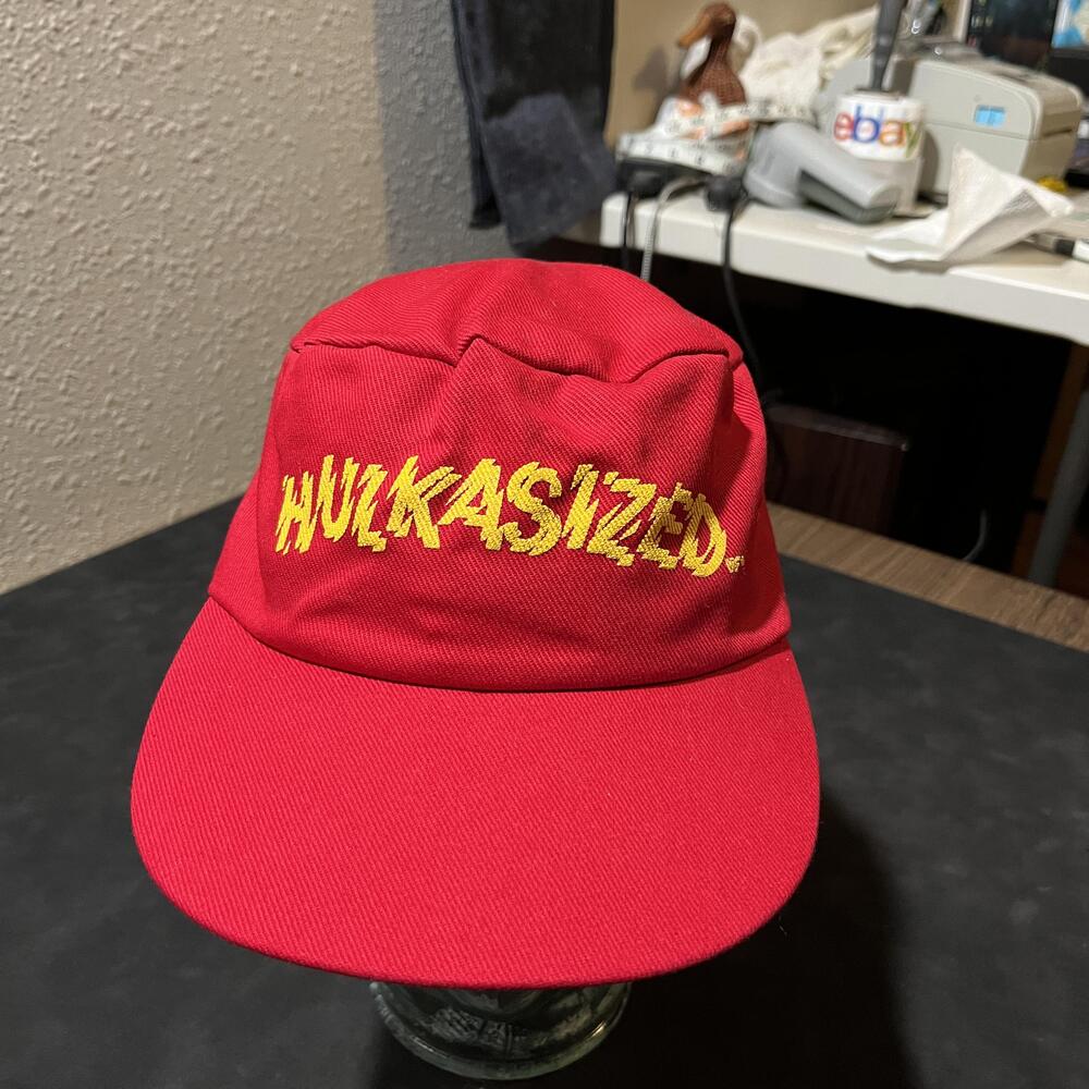 Vintage Hulk Hogan  WWF Hat 1980s Snapback Men One Size USA Wrestling HULKASIZED